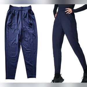 Sweaty Betty Air Taper 27in Leg Run Pants Women's 0 Navy Joggers Reflective Leg